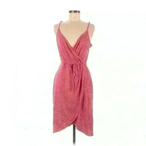 41 Hawthorn Annora medium petite red & white polka dot wrap sleeveless dress $68